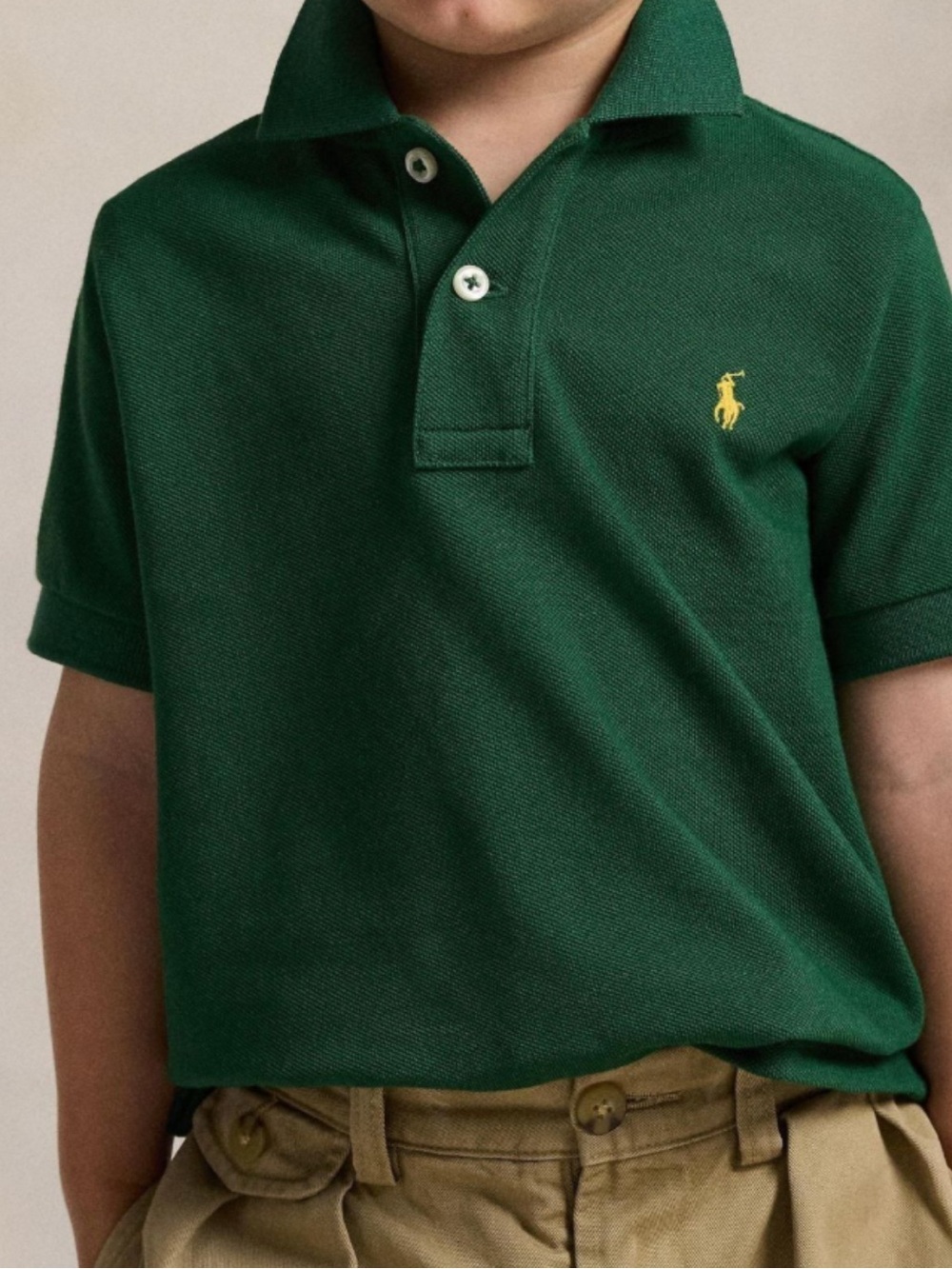 Polo by Ralph Lauren Boys' Green Short Sleeve Polo Shirt 3 T